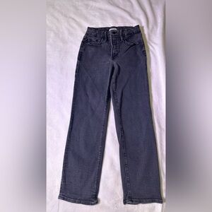 Good American Black Straight-Leg Jeans